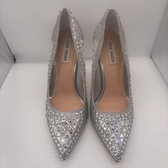 Steve Madden Vivid Rhinestone 4" Stiletto Pumps Size 10M - Picture 9 of 11